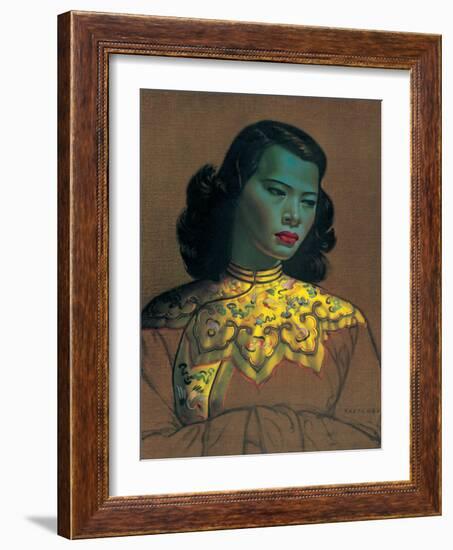 Chinese Girl-Vladimir Tretchikoff-Framed Premium Giclee Print