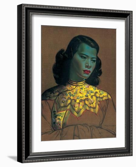 Chinese Girl-Vladimir Tretchikoff-Framed Premium Giclee Print