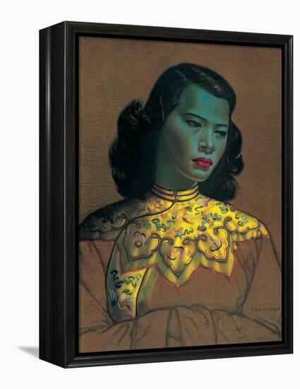 Chinese Girl-Vladimir Tretchikoff-Framed Stretched Canvas