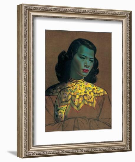 Chinese Girl-Vladimir Tretchikoff-Framed Premium Giclee Print