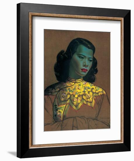 Chinese Girl-Vladimir Tretchikoff-Framed Premium Giclee Print