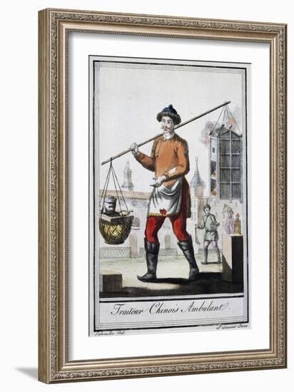 Chinese Itinerant Roaster, 1795, from the Travel Encyclopedia by Saint Sauveur-null-Framed Giclee Print