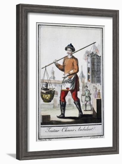 Chinese Itinerant Roaster, 1795, from the Travel Encyclopedia by Saint Sauveur-null-Framed Giclee Print