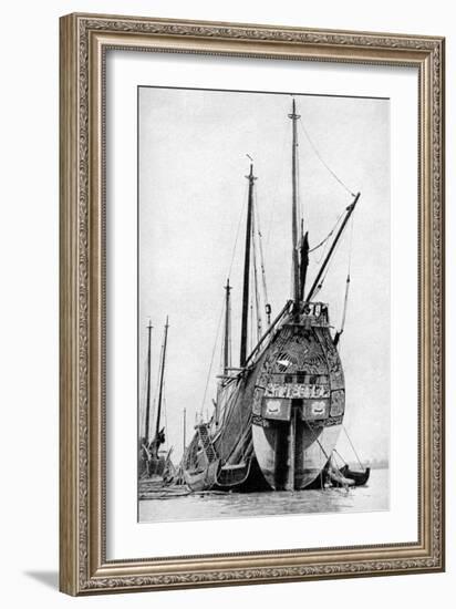 Chinese Junk, 1922-BT Prideaux-Framed Giclee Print