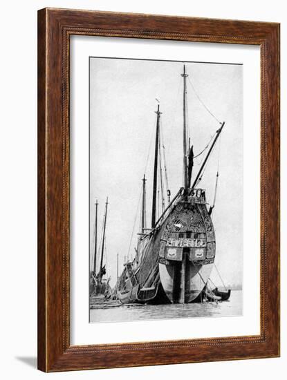 Chinese Junk, 1922-BT Prideaux-Framed Giclee Print