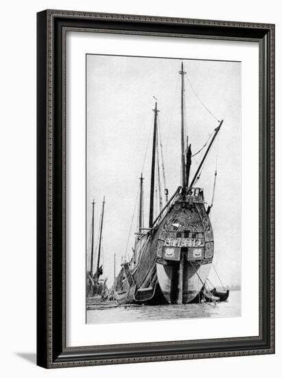 Chinese Junk, 1922-BT Prideaux-Framed Giclee Print