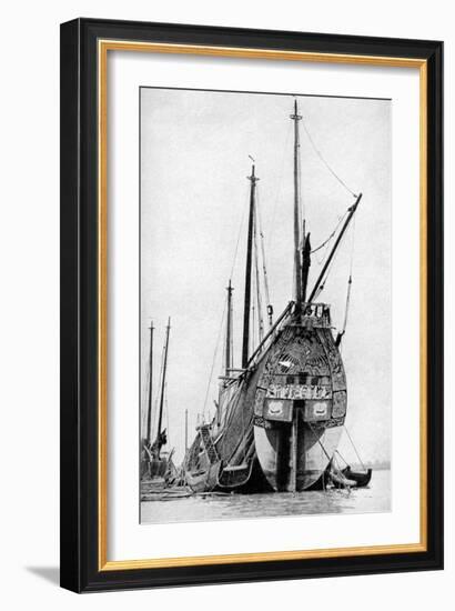 Chinese Junk, 1922-BT Prideaux-Framed Giclee Print