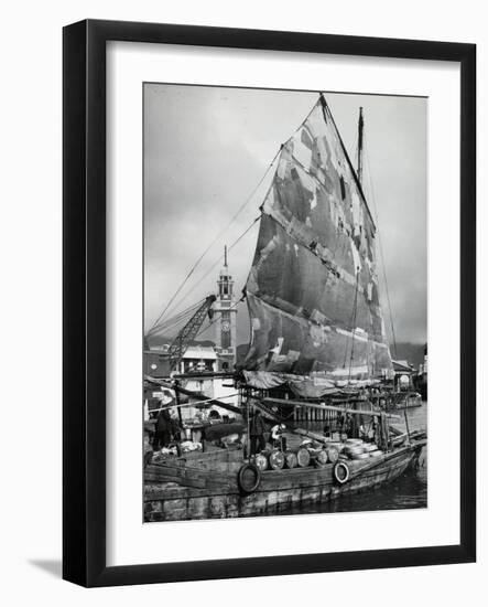 Chinese Junk at Pier-Philip Gendreau-Framed Photographic Print