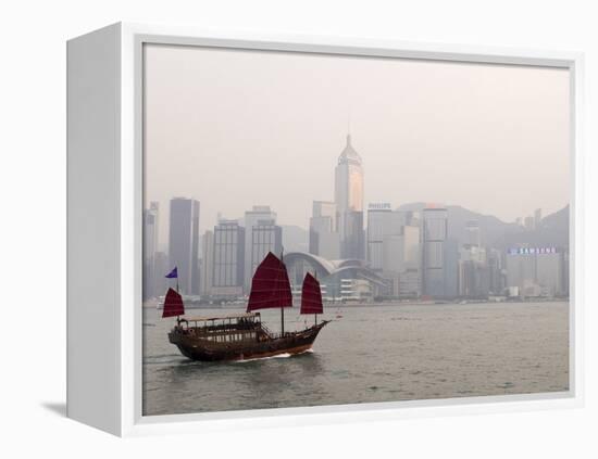 Chinese Junk, Hong Kong, China-Sergio Pitamitz-Framed Premier Image Canvas
