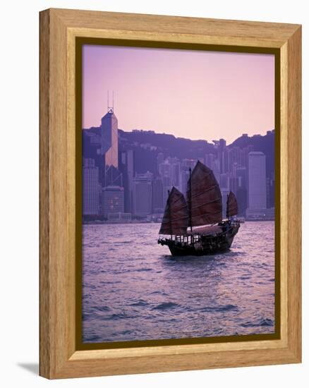 Chinese Junk, Victoria Harbour, Hong Kong, China-Rex Butcher-Framed Premier Image Canvas