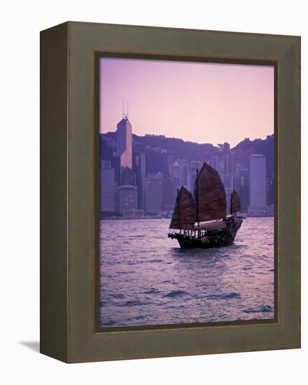 Chinese Junk, Victoria Harbour, Hong Kong, China-Rex Butcher-Framed Premier Image Canvas