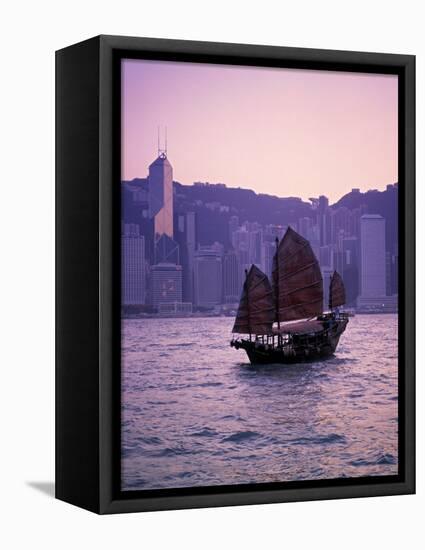 Chinese Junk, Victoria Harbour, Hong Kong, China-Rex Butcher-Framed Premier Image Canvas