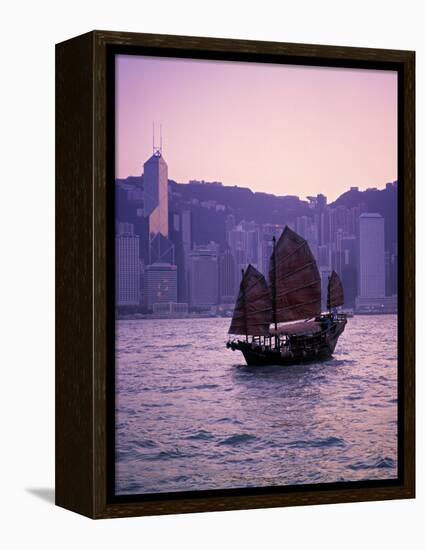 Chinese Junk, Victoria Harbour, Hong Kong, China-Rex Butcher-Framed Premier Image Canvas