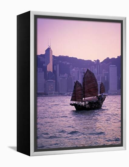 Chinese Junk, Victoria Harbour, Hong Kong, China-Rex Butcher-Framed Premier Image Canvas