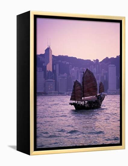 Chinese Junk, Victoria Harbour, Hong Kong, China-Rex Butcher-Framed Premier Image Canvas
