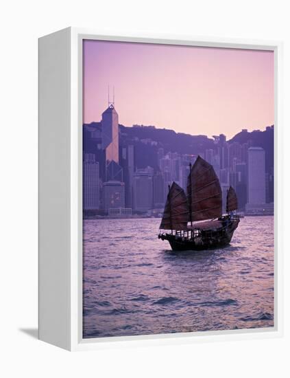 Chinese Junk, Victoria Harbour, Hong Kong, China-Rex Butcher-Framed Premier Image Canvas