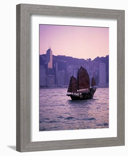 Chinese Junk, Victoria Harbour, Hong Kong, China-Rex Butcher-Framed Photographic Print