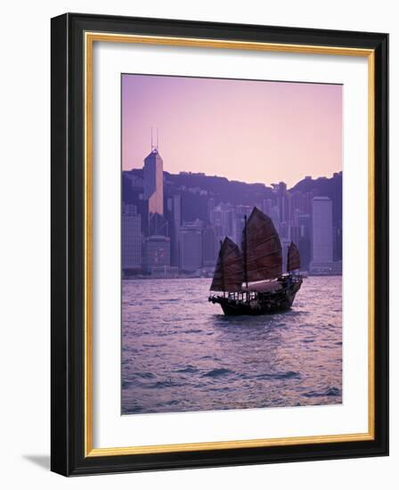 Chinese Junk, Victoria Harbour, Hong Kong, China-Rex Butcher-Framed Photographic Print