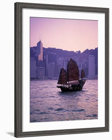 Chinese Junk, Victoria Harbour, Hong Kong, China-Rex Butcher-Framed Photographic Print