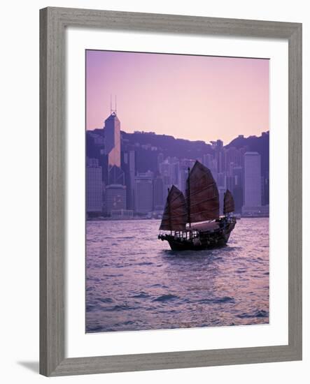 Chinese Junk, Victoria Harbour, Hong Kong, China-Rex Butcher-Framed Photographic Print