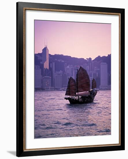 Chinese Junk, Victoria Harbour, Hong Kong, China-Rex Butcher-Framed Photographic Print