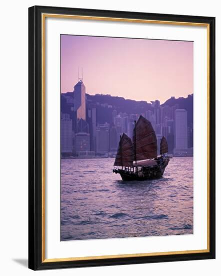 Chinese Junk, Victoria Harbour, Hong Kong, China-Rex Butcher-Framed Photographic Print