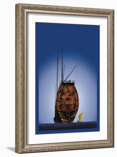 Chinese Junks-Frank Mcintosh-Framed Art Print