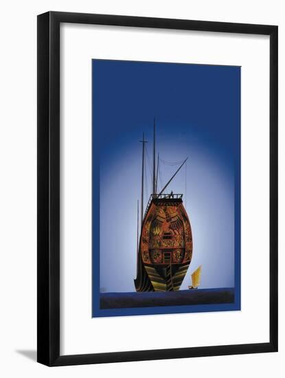 Chinese Junks-Frank Mcintosh-Framed Art Print