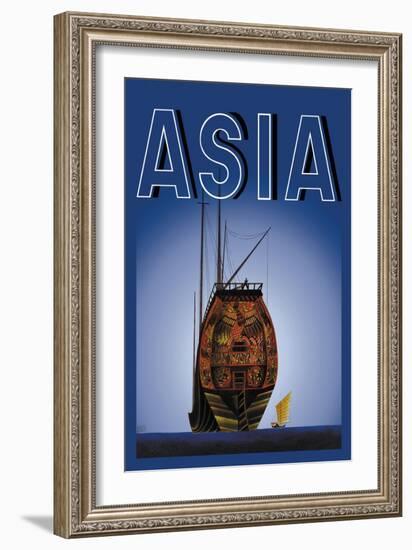 Chinese Junks-Frank Mcintosh-Framed Art Print