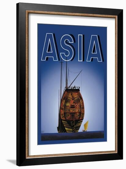 Chinese Junks-Frank Mcintosh-Framed Art Print