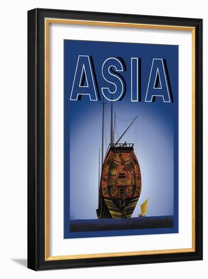 Chinese Junks-Frank Mcintosh-Framed Premium Giclee Print