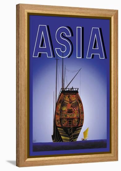 Chinese Junks-Frank Mcintosh-Framed Stretched Canvas