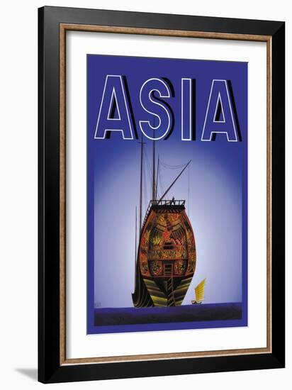 Chinese Junks-Frank Mcintosh-Framed Premium Giclee Print