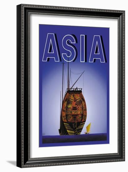 Chinese Junks-Frank Mcintosh-Framed Premium Giclee Print