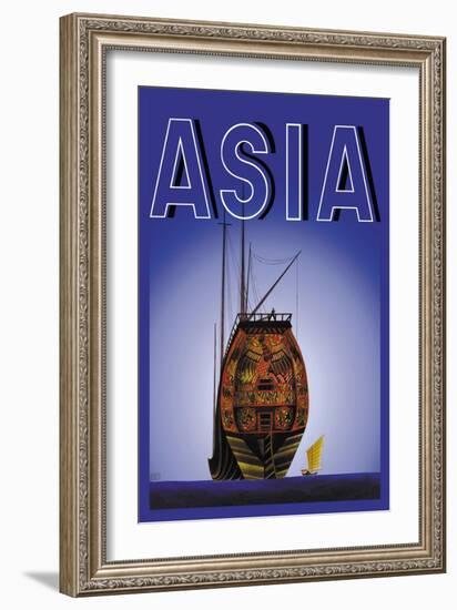 Chinese Junks-Frank Mcintosh-Framed Art Print