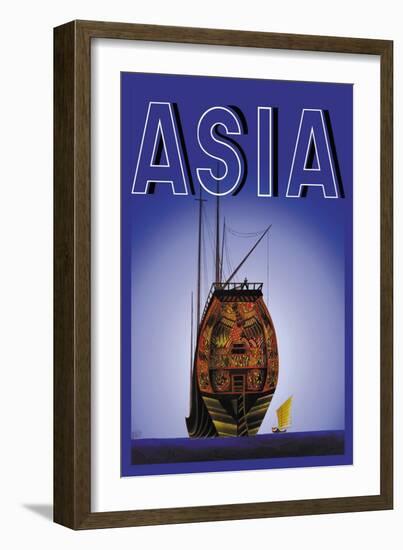 Chinese Junks-Frank Mcintosh-Framed Art Print