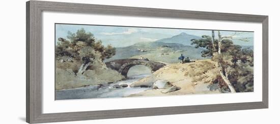 Chinese Landscape with Bridge-George Chinnery-Framed Giclee Print