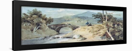 Chinese Landscape with Bridge-George Chinnery-Framed Giclee Print