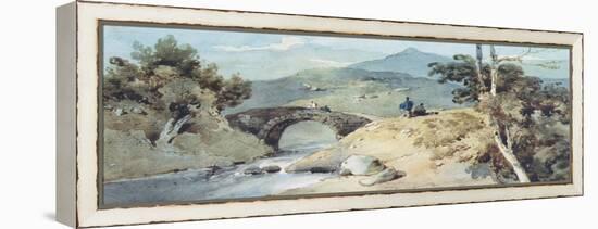 Chinese Landscape with Bridge-George Chinnery-Framed Premier Image Canvas