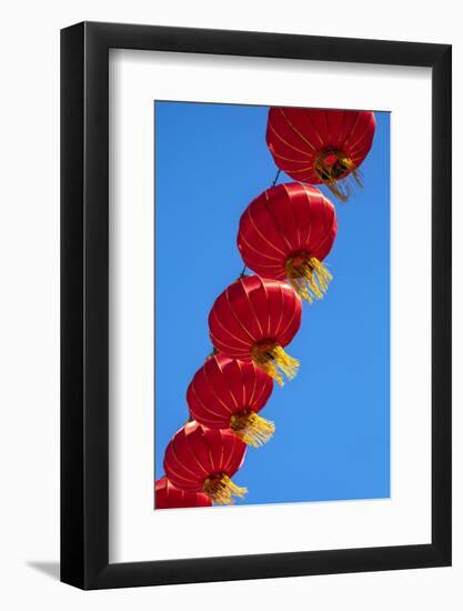 Chinese lanterns, Chinatown, San Francisco, California, USA.-Jim Engelbrecht-Framed Photographic Print