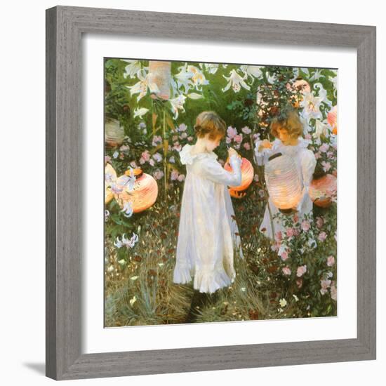 Chinese Lanterns, Girls, 1885-John Singer Sargent-Framed Giclee Print