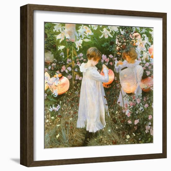 Chinese Lanterns, Girls, 1885-John Singer Sargent-Framed Giclee Print