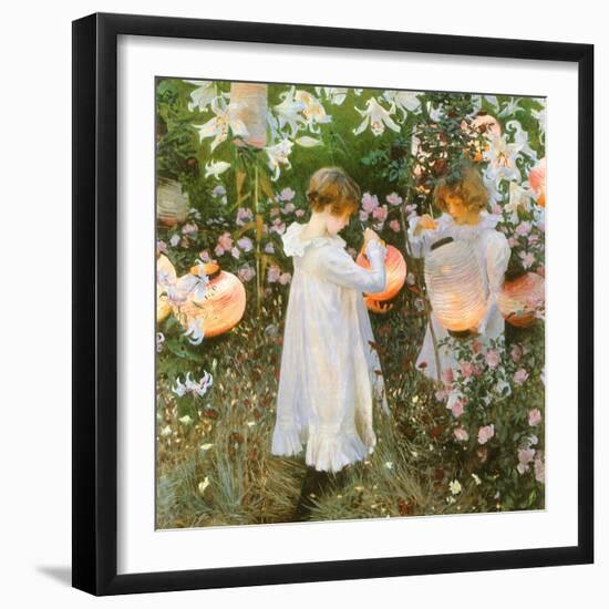 Chinese Lanterns, Girls, 1885-John Singer Sargent-Framed Giclee Print