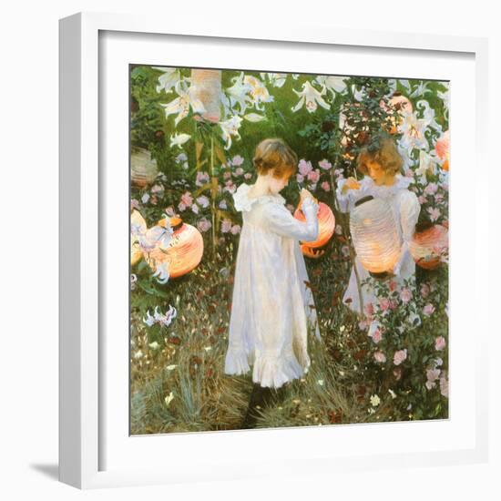 Chinese Lanterns, Girls, 1885-John Singer Sargent-Framed Giclee Print