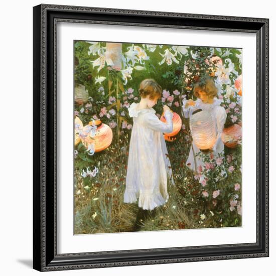 Chinese Lanterns, Girls, 1885-John Singer Sargent-Framed Giclee Print