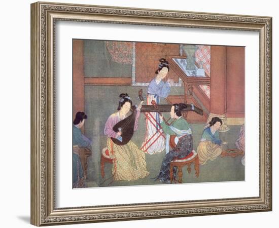 Chinese Lute, Moon Guitar and Table Zither-Chinese School-Framed Giclee Print