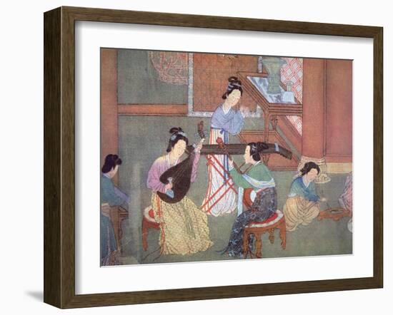 Chinese Lute, Moon Guitar and Table Zither-Chinese School-Framed Giclee Print