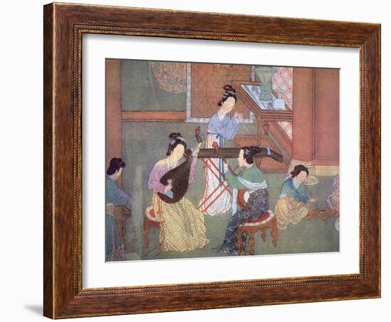 Chinese Lute, Moon Guitar and Table Zither-Chinese School-Framed Giclee Print