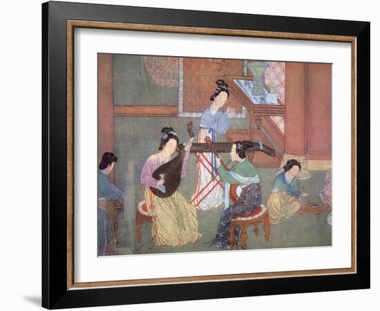 Chinese Lute, Moon Guitar and Table Zither-Chinese School-Framed Giclee Print