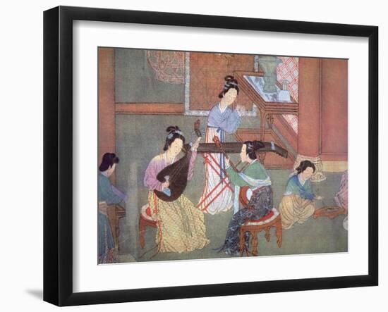Chinese Lute, Moon Guitar and Table Zither-Chinese School-Framed Giclee Print